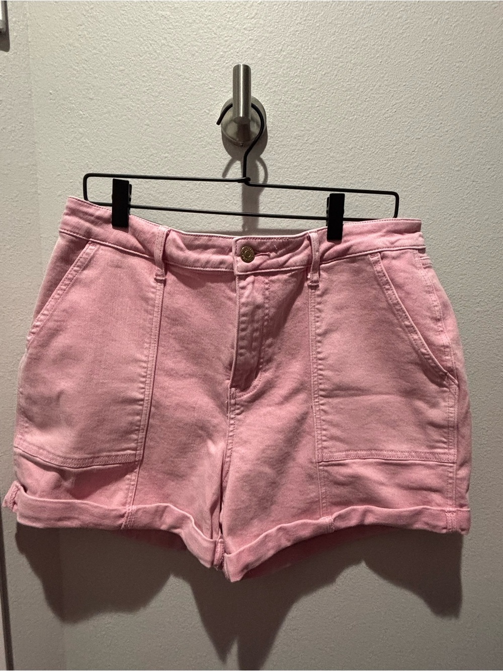 Judy Blue Light Pink High-Rise Utility Shorts
